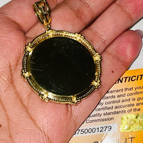 REAL Diamond memory pendant for men, Memorial Keepsake Picture charm, NOT CZ,HOT - Picture 7 of 10